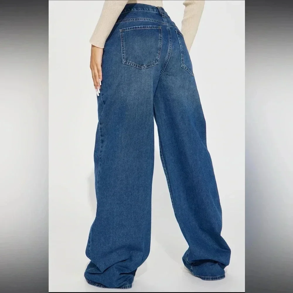 Fashion Nova “Chelsea Drop Waist Baggy Jeans” NWT